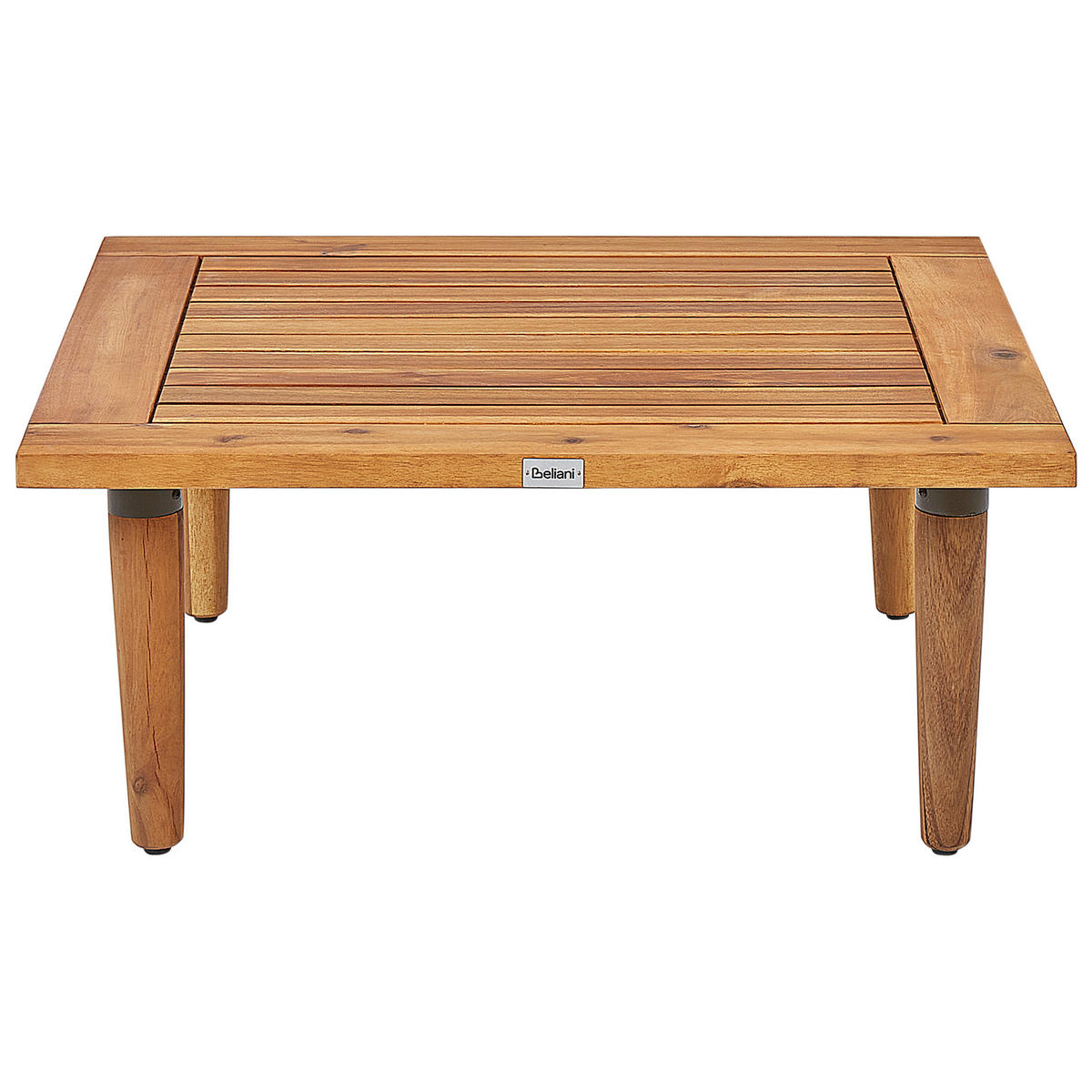 2-SITZER LOUNGE SET zertifiziertes Akazienholz cremeweiß Frascati - Creme, Holz - Beliani
