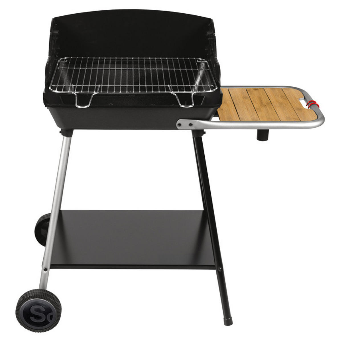 HOLZKOHLEGRILL Exel duo grill Schwarz - Schwarz, Metall (58.5/96.5/99cm) - Somagic