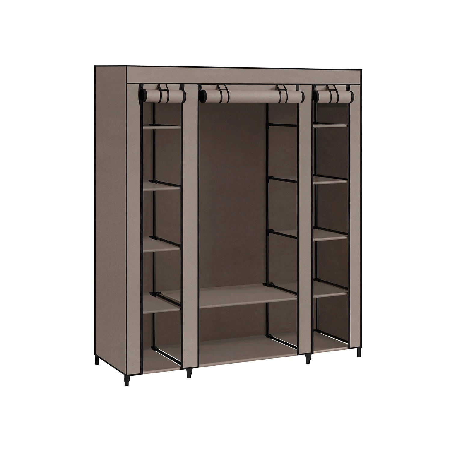 KLEIDERSCHRANK MALABO - Taupe, Kunststoff (45cm) - Hansiro