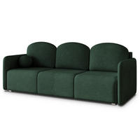 BETTSOFA SUVI III NV Grün Geflochtener Stoff mit Schlaffunktion - Grün, Textil (90/85/220cm) - MASSENO