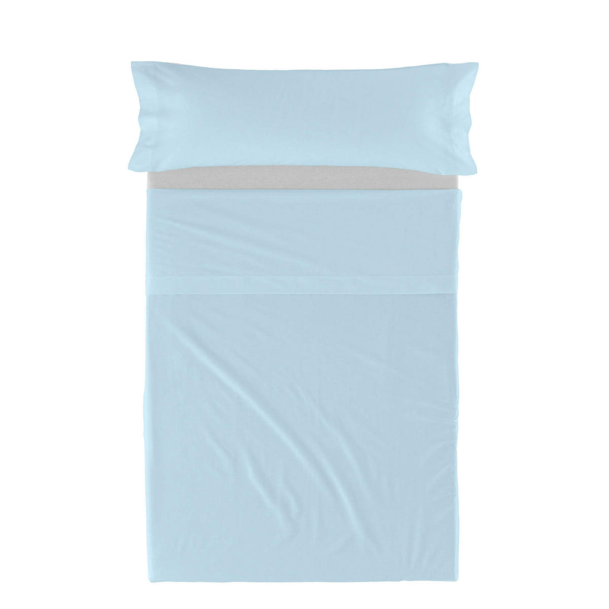 BETTWÄSCHE 2er-Set teiliges basic 180x270 cm blau - Blau, Textil (180/270cm) - Happy Friday