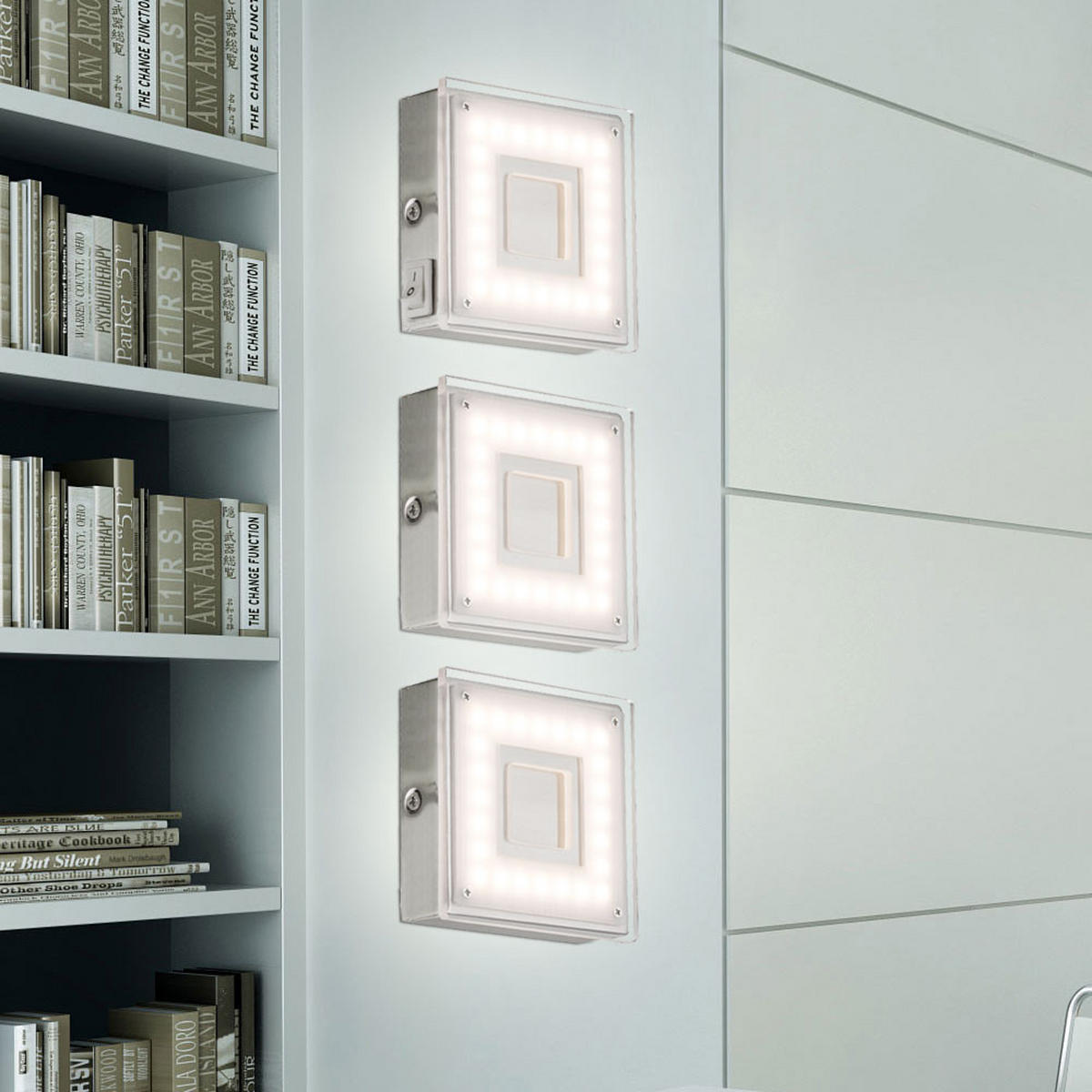LED WANDLEUCHTE SAN FRANCISCO I Silber Metall - Silberfarben, Metall (9/3.1cm) - Globo Lighting