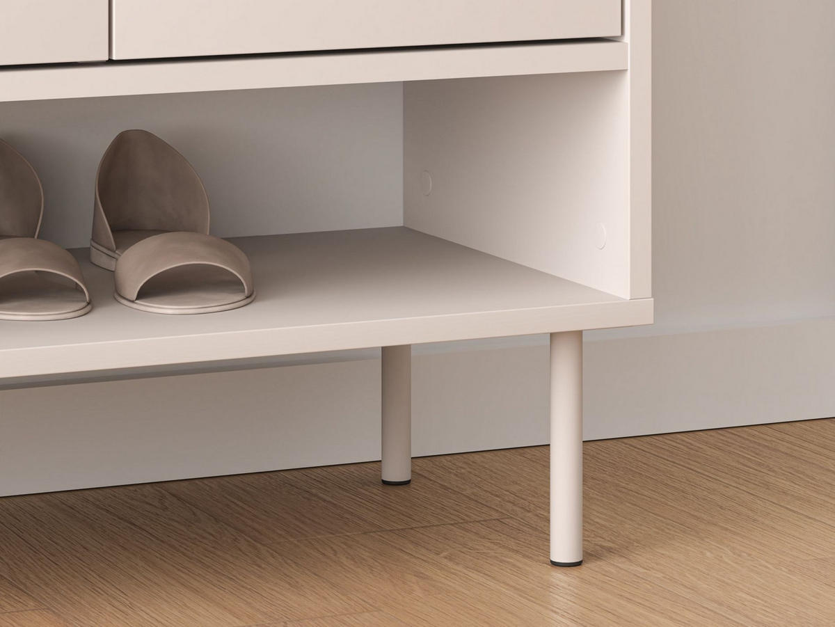 SCHUHSCHRANK Dioce Kaschmirgrau mit Schublade 70 cm - Taupe, Holz/Holzwerkstoff (69.8/95/33.3cm) - Selsey