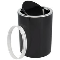 KOSMETIKEIMER SAVONA 5,5 Liter, schwarz - Schwarz, Kunststoff (19/24.5/19cm) - bremermann