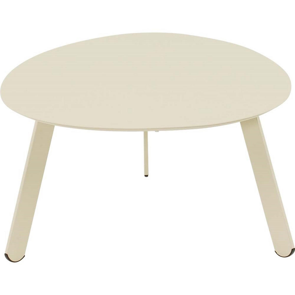 BEISTELLTISCH Tiki - Creme - 74/60/35,5 cm - Creme, Metall (74/60/35cm) - Lesli Living