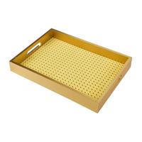 TABLETT Daz Gold 37/27/6 cm Holz - Goldfarben, Holz (6cm) - Mondex