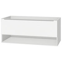 WASCHTISCHUNTERSCHRANK - Holzwerkstoff - Weiß Hochglanz, Holzwerkstoff (100/43/47cm) - home24