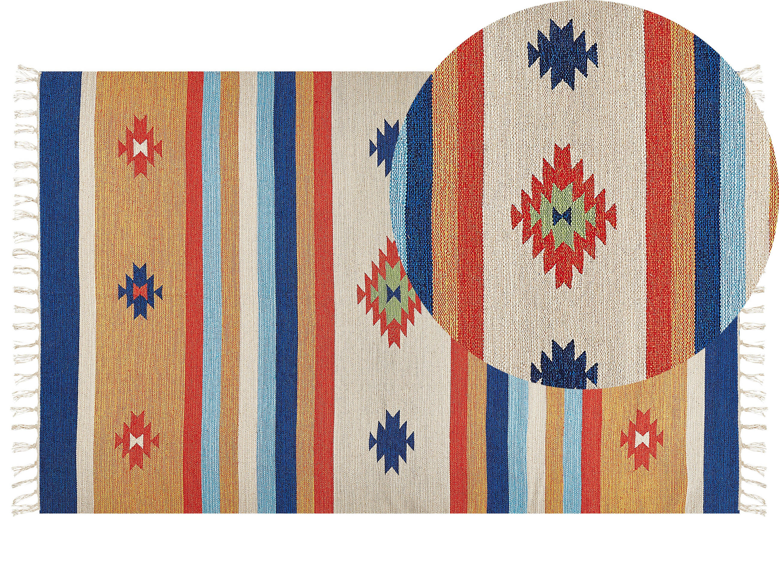 KELIM-TEPPICH Taronik 200/140 cm - Multicolor, Textil (140/200cm) - Beliani