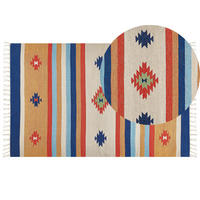 KELIM-TEPPICH Taronik 200/140 cm - Multicolor, Textil (140/200cm) - Beliani