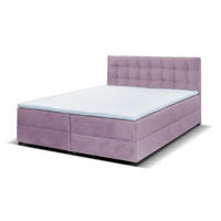 BOXBETT Malmo 200x200 cm mit Topper, zwei Bettkästen und Matratze, rosa - Rosa, Kunststoff (200/200cm) - Margaret Hadas24