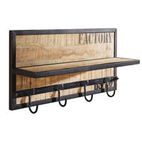 WANDGARDEROBE Mango 61x14x31 bedruckt FACTORY #153 - Naturfarben, Holz (61/31/14cm) - Massivmoebel24