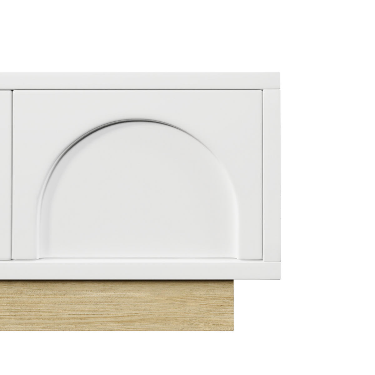 TV-LOWBOARD 175/40/41,5 cm Weiß aus MDF mit Push-to-Open - Weiß, Holzwerkstoff (40/41.5/175cm) - OKWISH