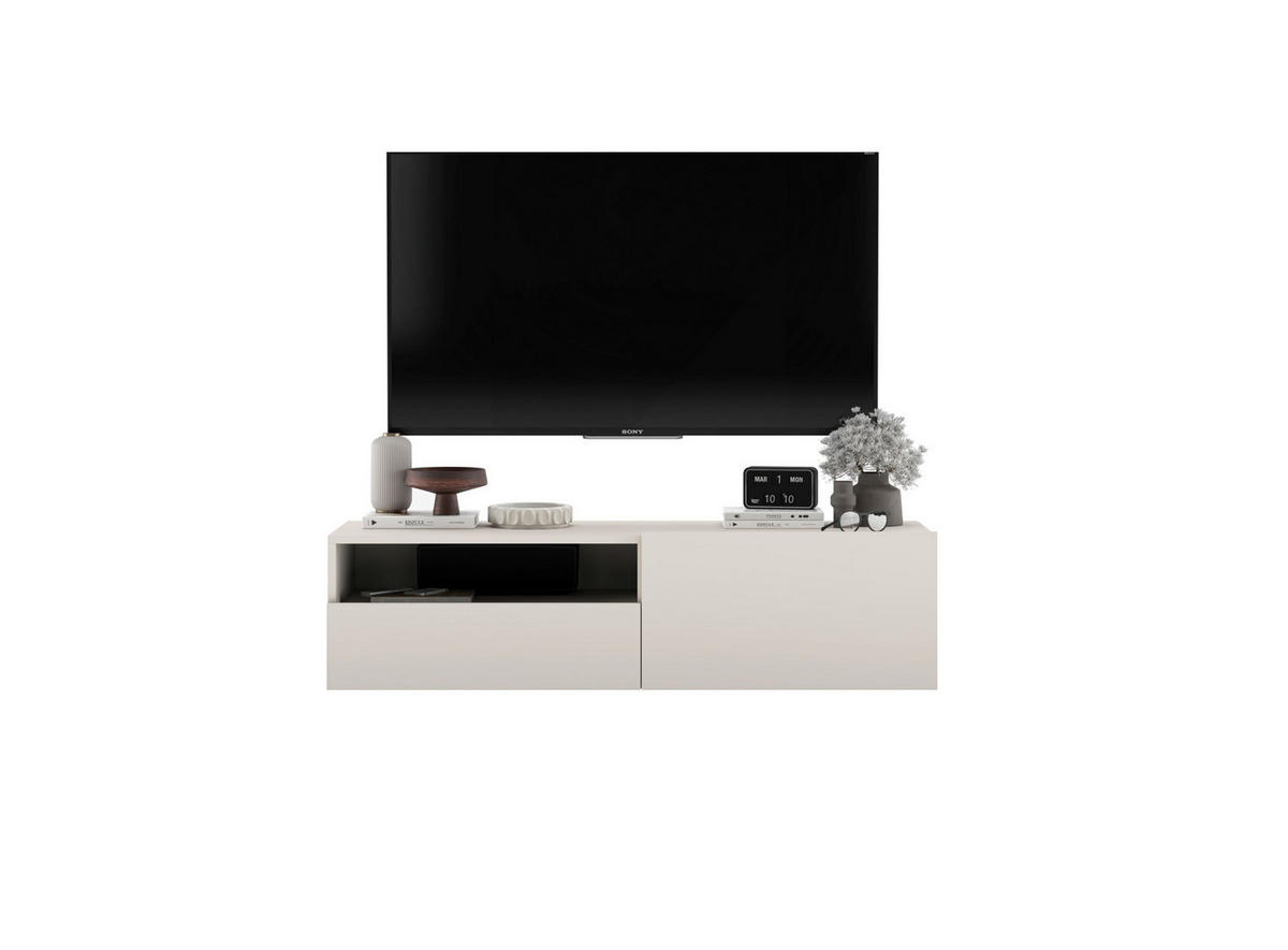 TV-SCHRANK Enjoy Kaschmir matt Schublade 120 cm - Kaschmir, Holzwerkstoff (120/30/35cm) - Meble Lindner