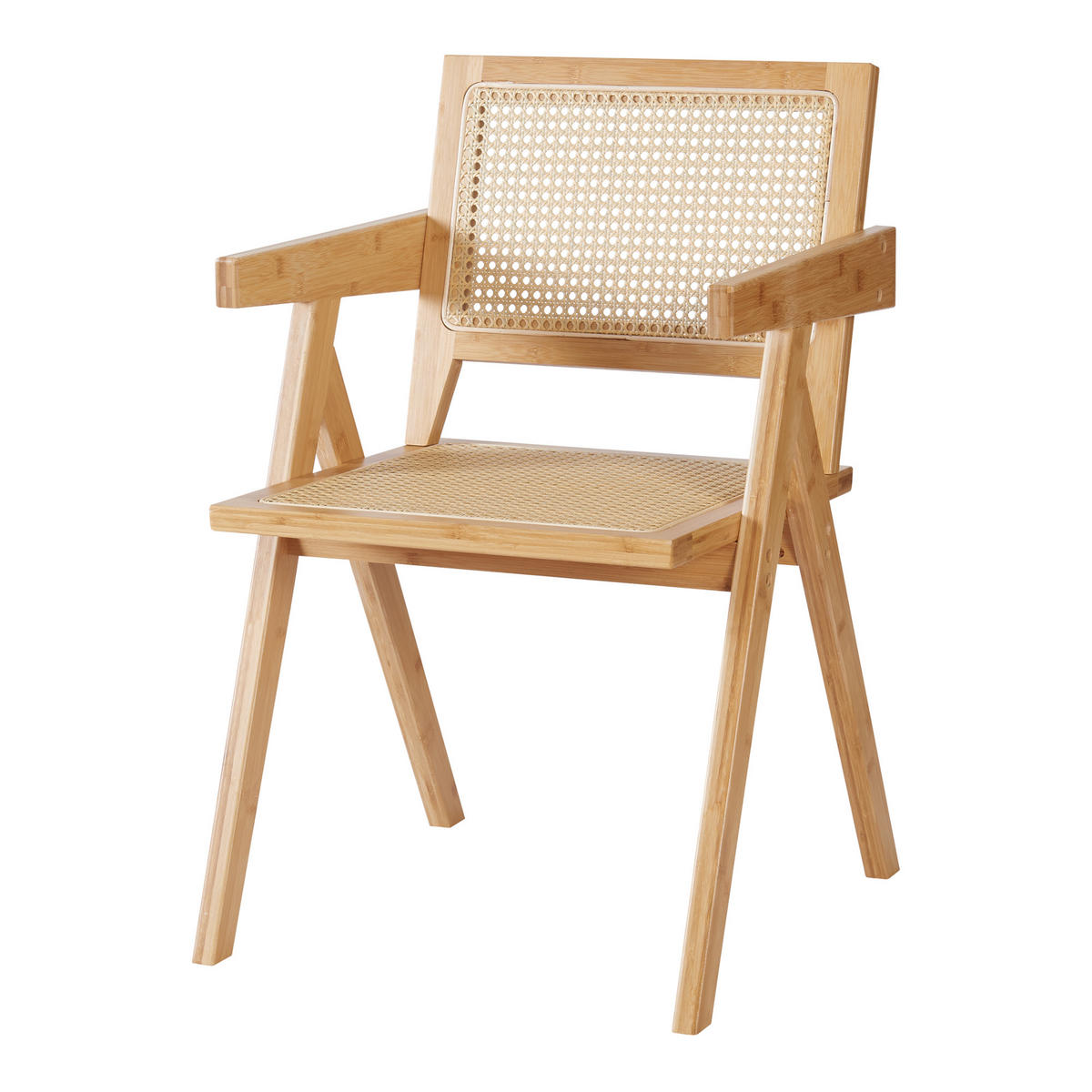 BAMBUS ESSZIMMERSTUHL Asikkala - Naturfarben, Naturmaterialien/Bambusholz (50/79/50cm) - [en.casa]