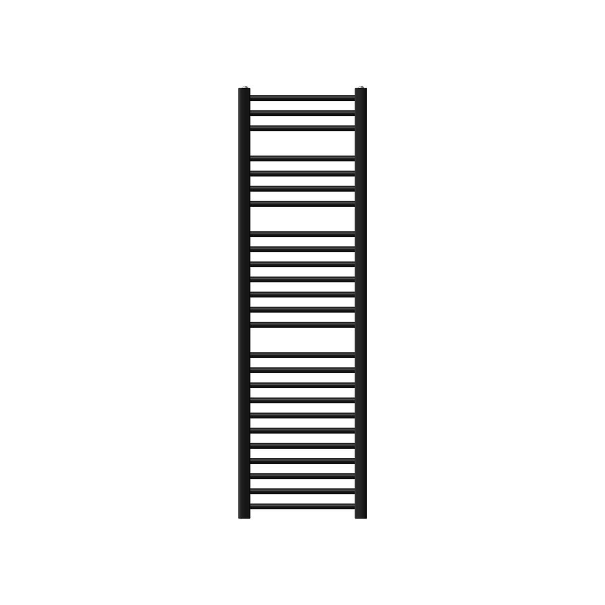 BADHEIZKÖRPER Sahara 400x1500 mm Schwarz matt gerade mit Seitenanschluss - Schwarz, Metall (40/150/3cm) - LuxeBath