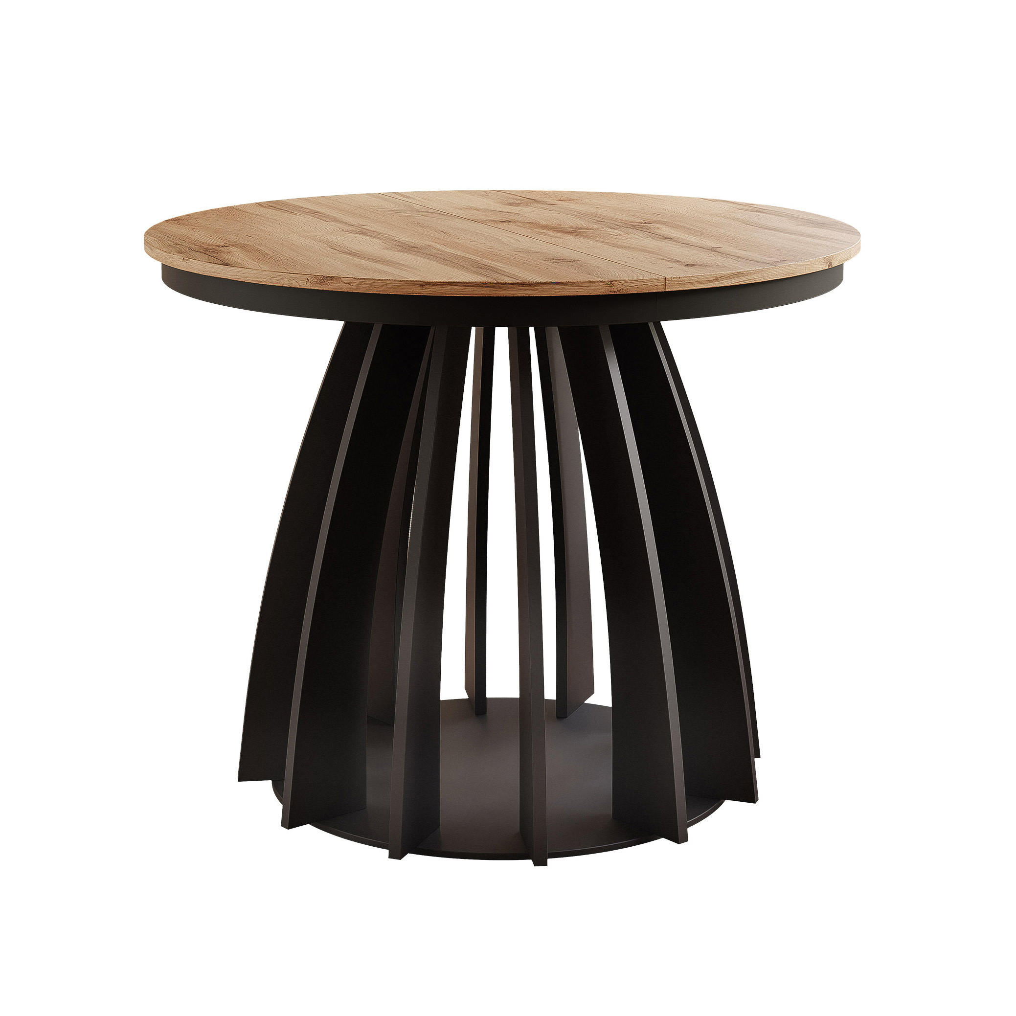 AUSZIEHTISCH VENO 100-180/76 cm Schwarz / Wotan-Eiche - Schwarz, Holzwerkstoff (100/100/76cm) - Idohome