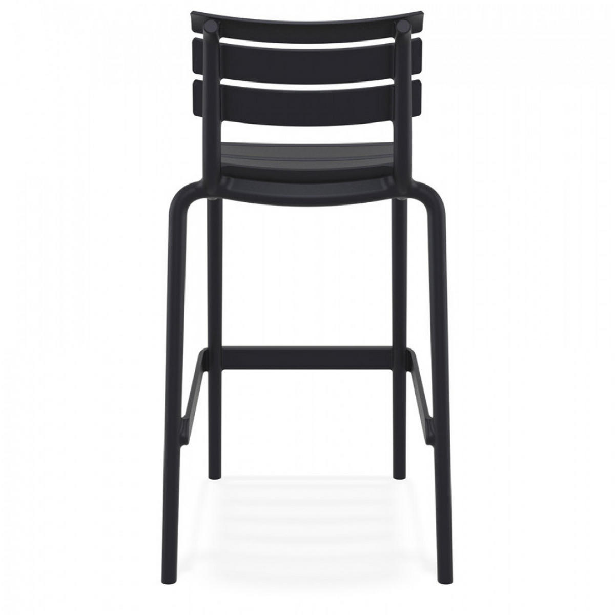 BARHOCKER Schwarz 53x105x55cm - Schwarz, Kunststoff (53/105/55cm) - AlterEgo