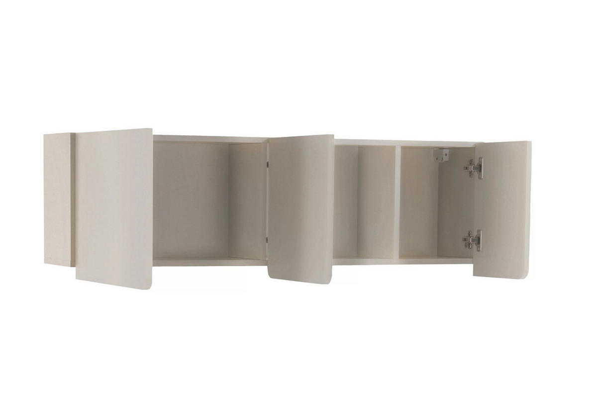 KINDER-WANDREGAL LIBU 12 120/25/37 in Sandbeige / Geölte Eiche - Eichefarben/Beige, Holzwerkstoff (120/37/25cm) - Deine Möbel 24