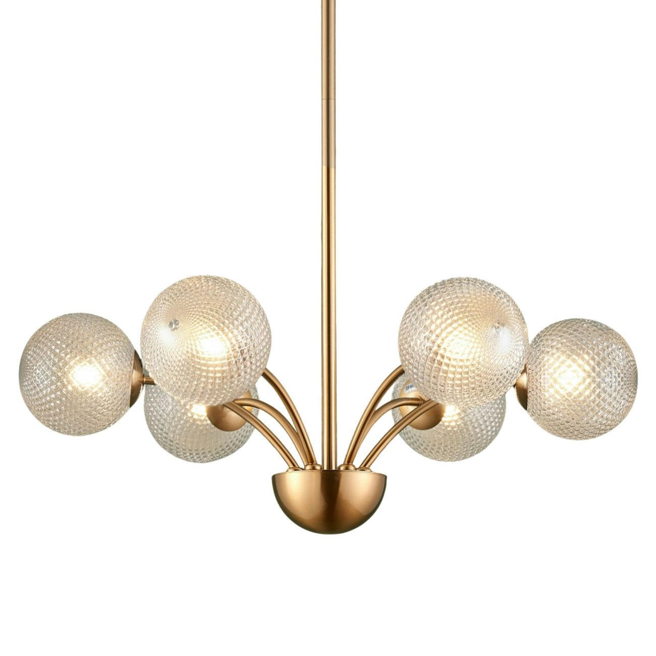 KRONLEUCHTER Gala, Gold / Messing, 19cm - Goldfarben, Glas (19/58/19cm) - KOSILUM