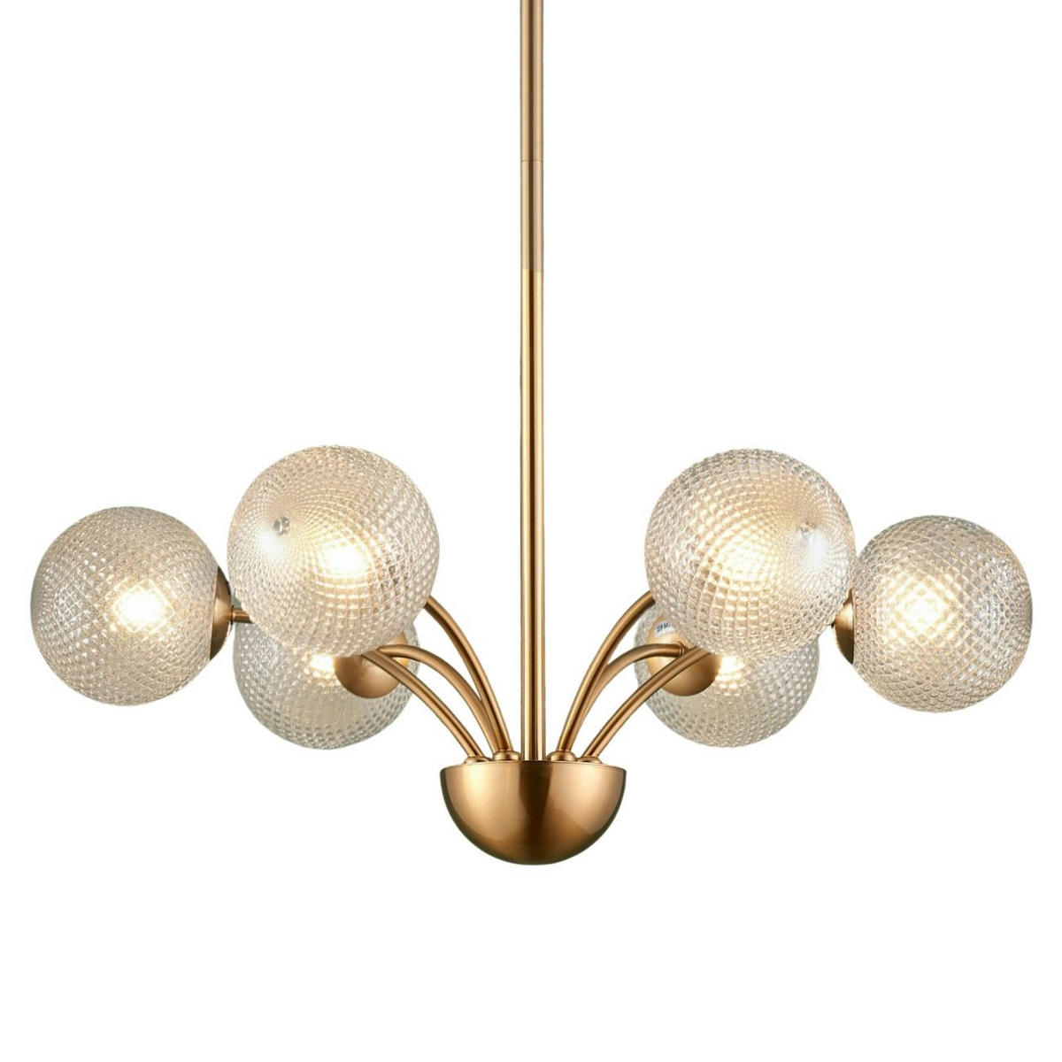 KRONLEUCHTER Gala, Gold / Messing, 19cm - Goldfarben, Glas (19/58/19cm) - KOSILUM