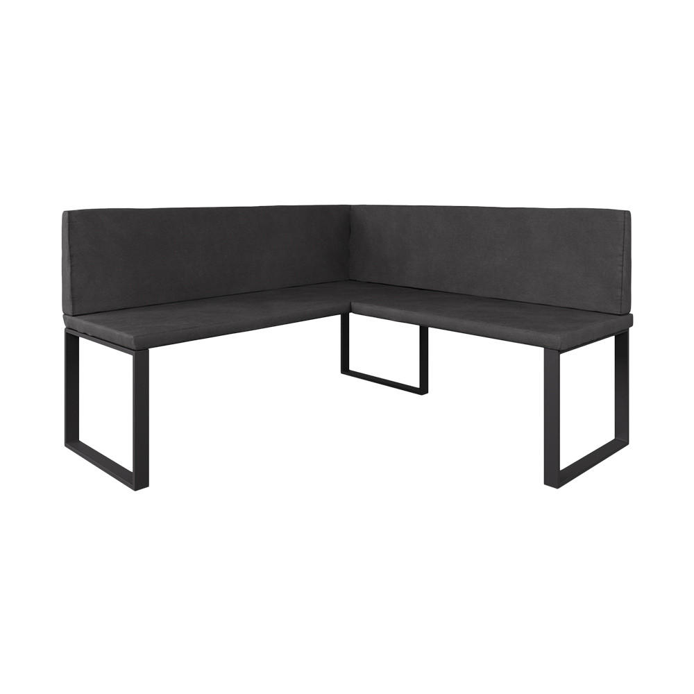 LAVICE DO JÍDELNY DO ROHU Ravon Antracit - antracitová, textil (150/87/150cm) - Vicco