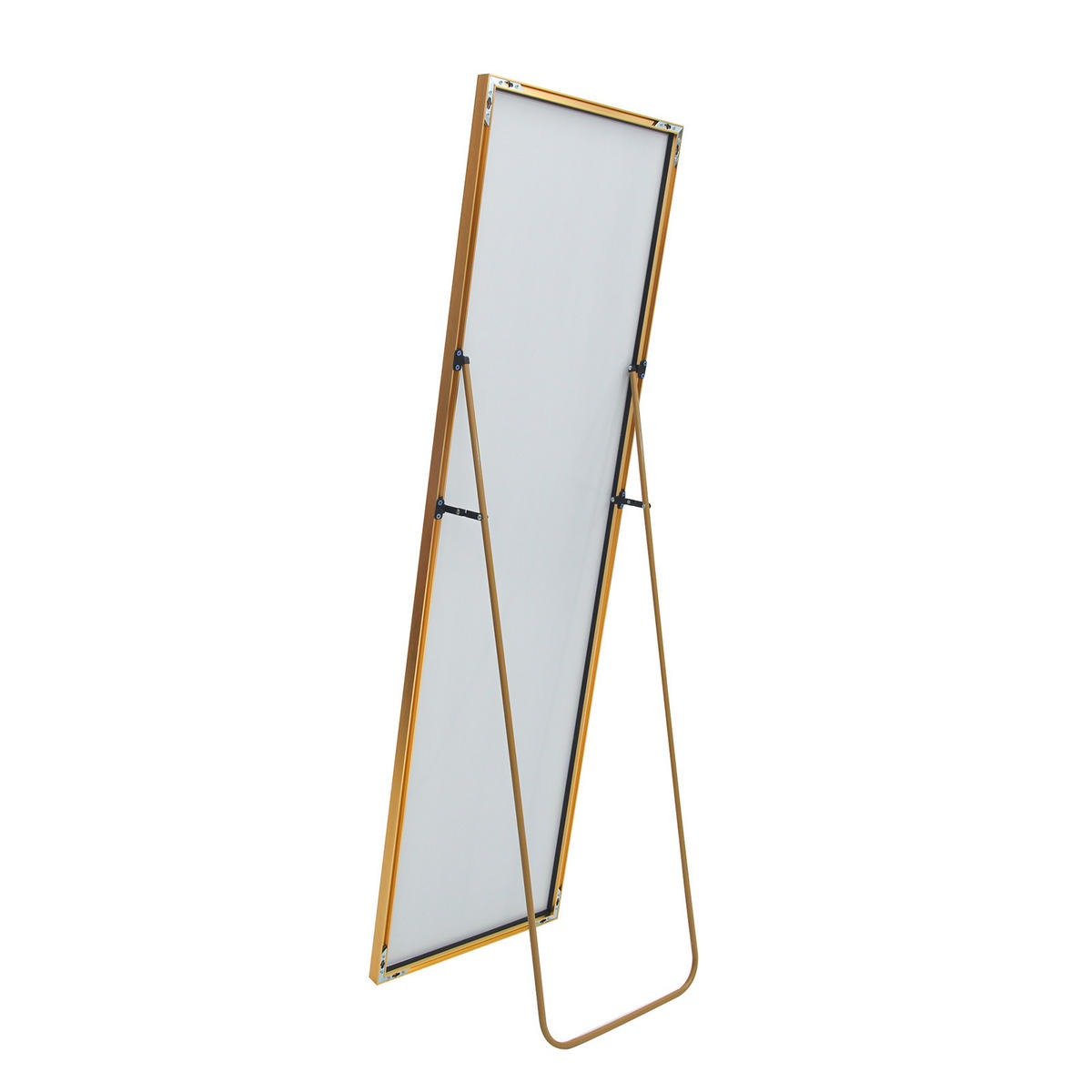 STANDSPIEGEL 140x40 cm Metallrahmen rechteckig gold - Goldfarben, Holz (40/140/3cm) - LEBENLANG