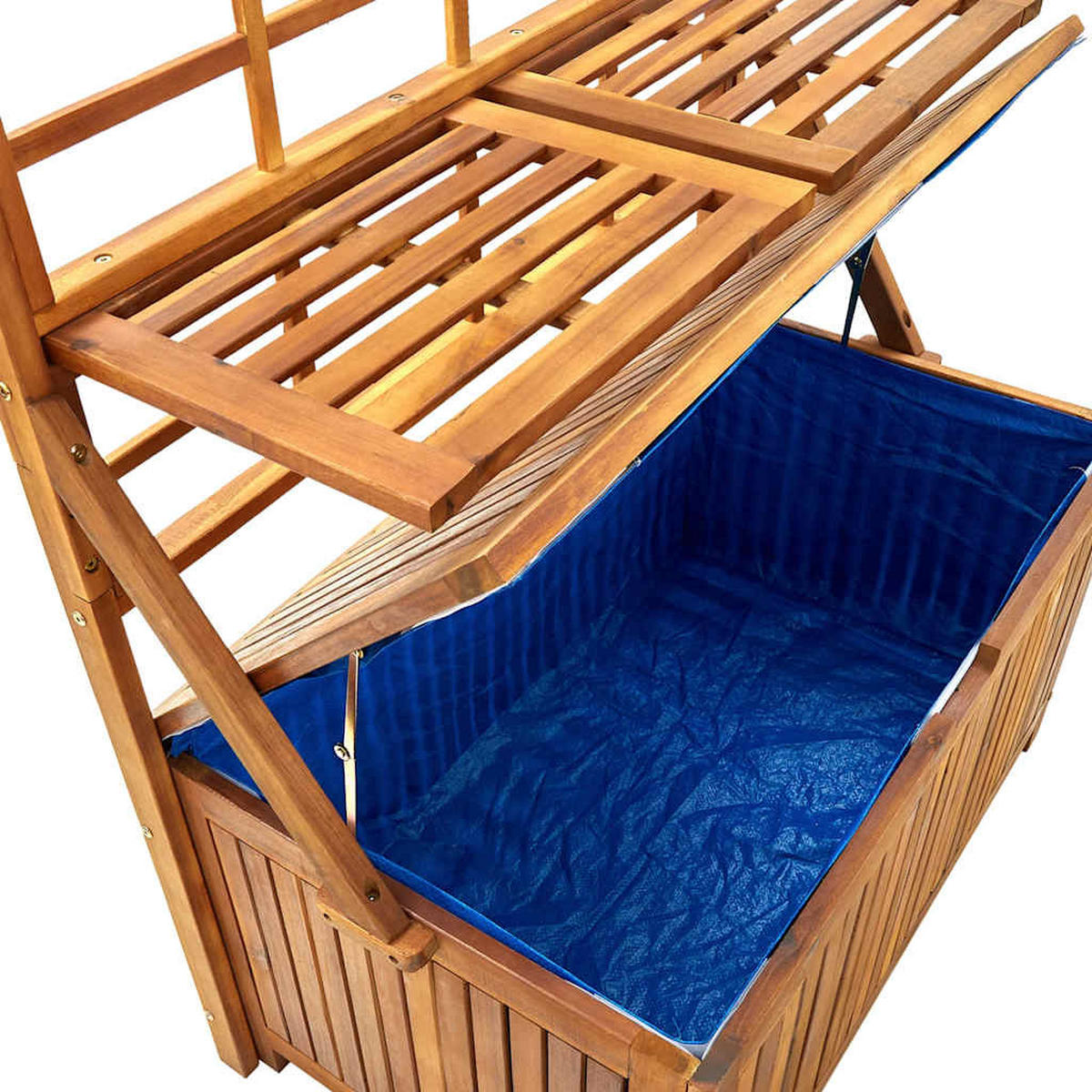 TRUHE Mit Rankgitter 99/50/160 Cm Massivholz Akazie - Braun, Holz (99/160/50cm) - vidaXL