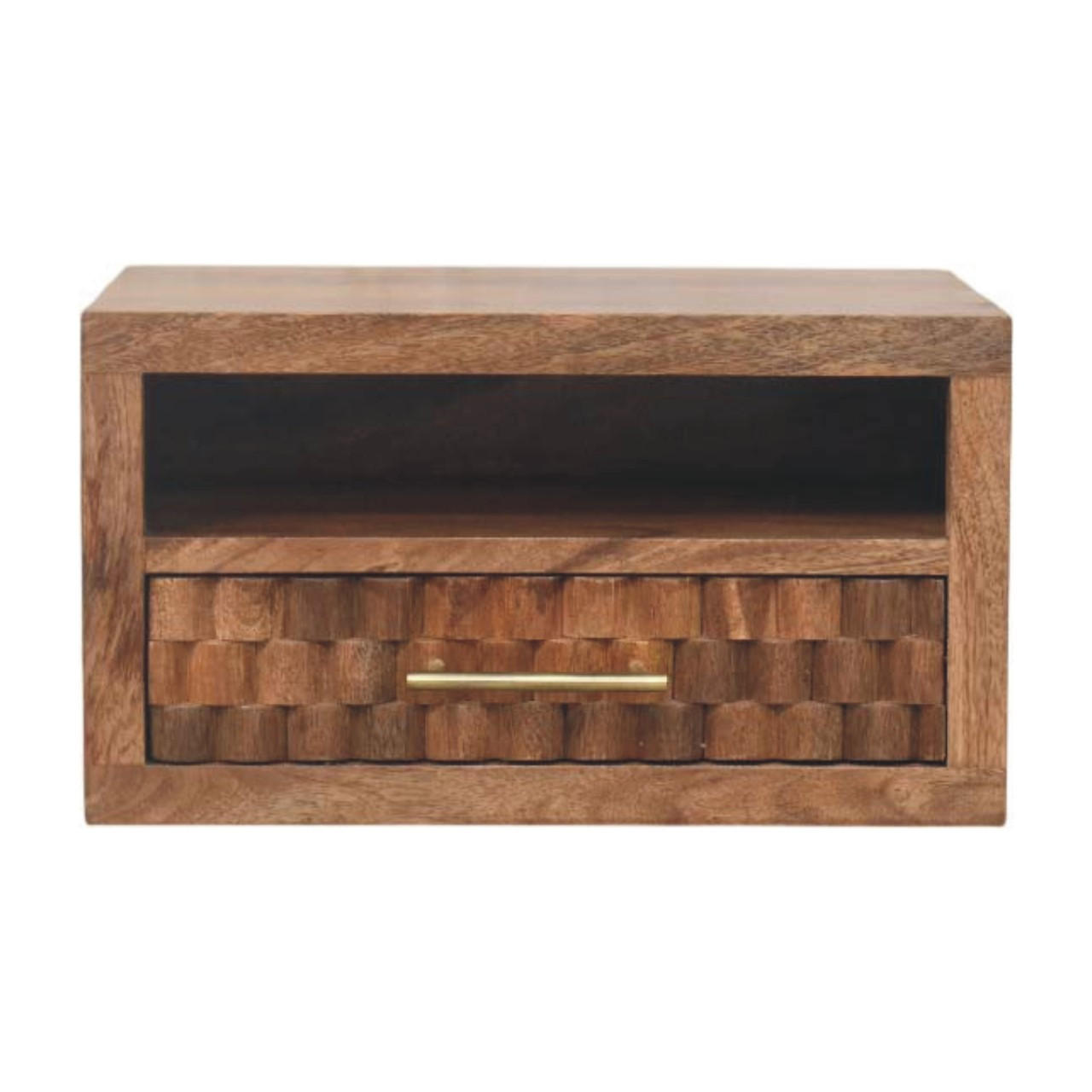Artisan Furniture LAVIČKA s povrchovou úpravou Roasted Almond, kožený sedák, hnědá