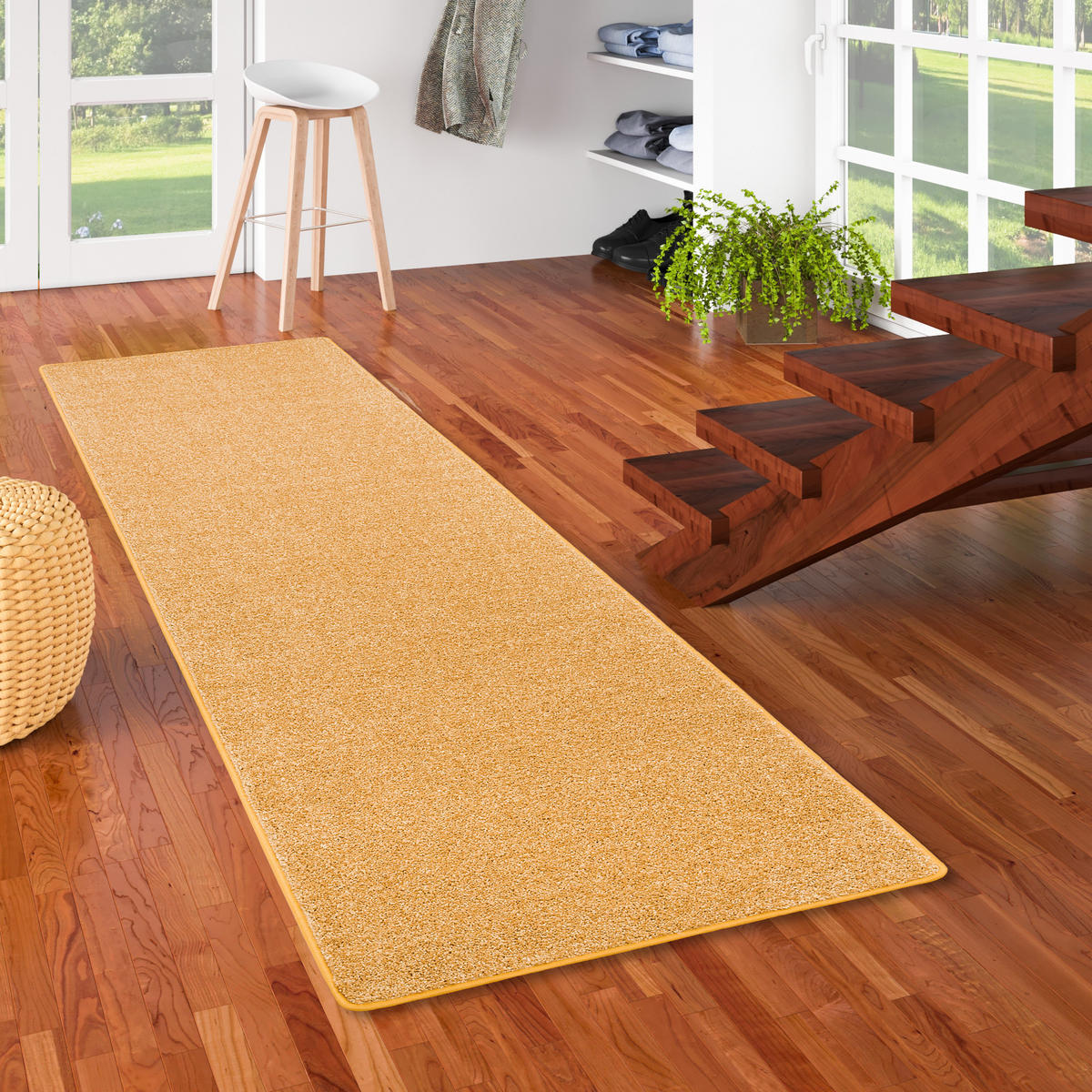 HOCHFLOR LANGFLOR TEPPICH LÄUFER COTTAGE - Currygelb, Textil (80/320cm) - Snapstyle