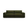 SOFA ausklappbar mit Bettkasten Jodie aus Boucle dunkles olivgrün 3 Sitzplätze - Dunkelgrün, Textil (107/86/247cm) - Micadoni