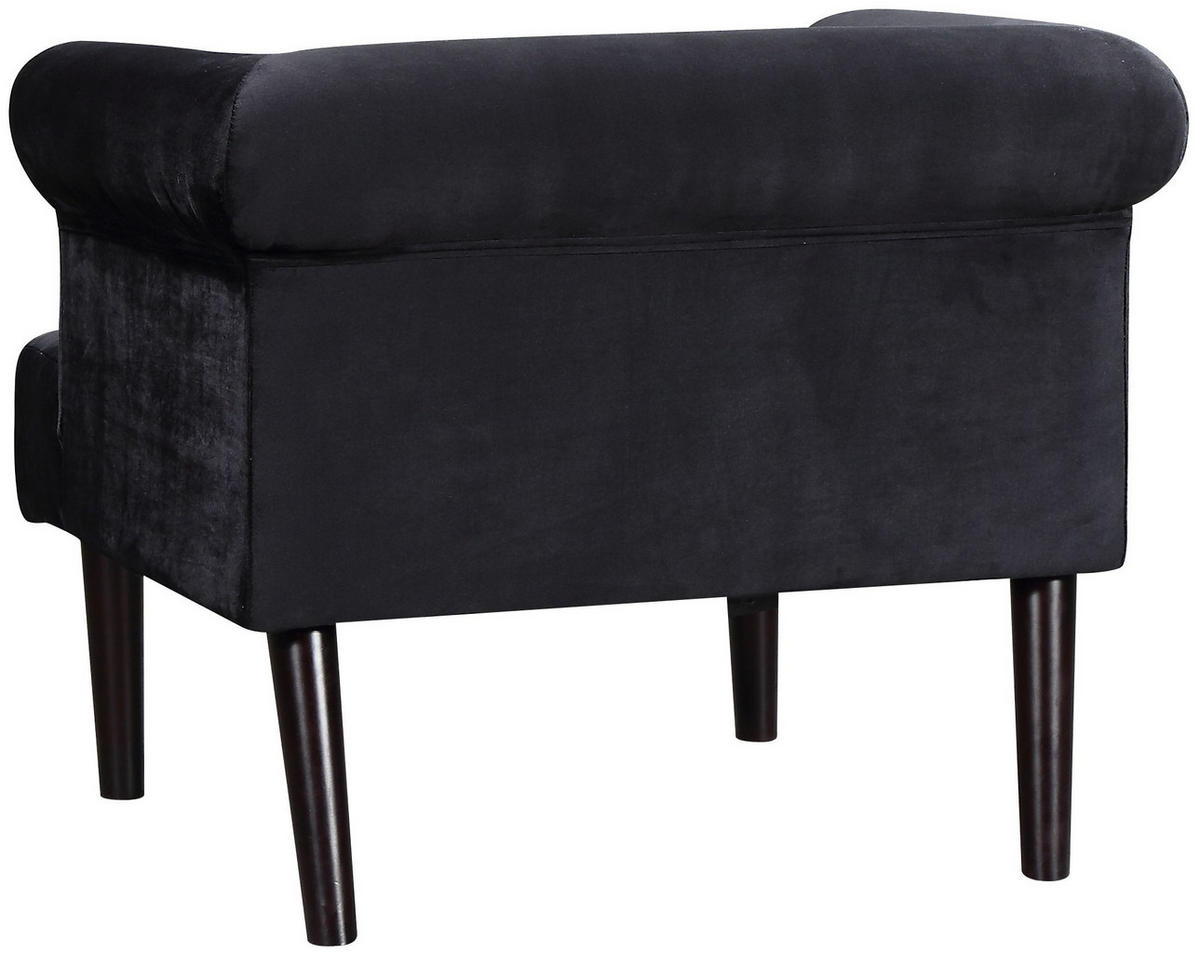 SESSEL Charlie Samt Schwarz - Schwarz, Textil (86/70/74cm) - ATLANTIC home collection