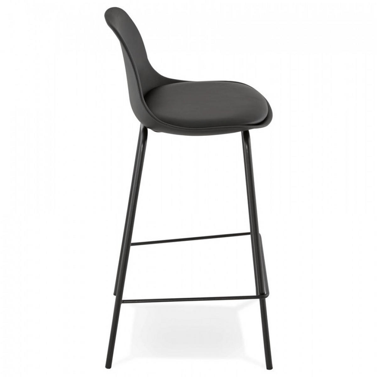 BARHOCKER Schwarz 41.5x86.5x42cm - Schwarz, Kunststoff/Metall (41.5/86.5/42cm) - AlterEgo