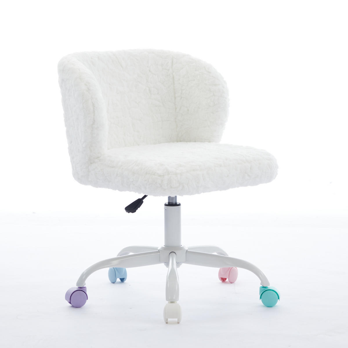SCHREIBTISCHSTUHL Cremefarbe Drehbar Höhenverstellbar - Creme, Metall (55/81/57cm) - PANGIVO