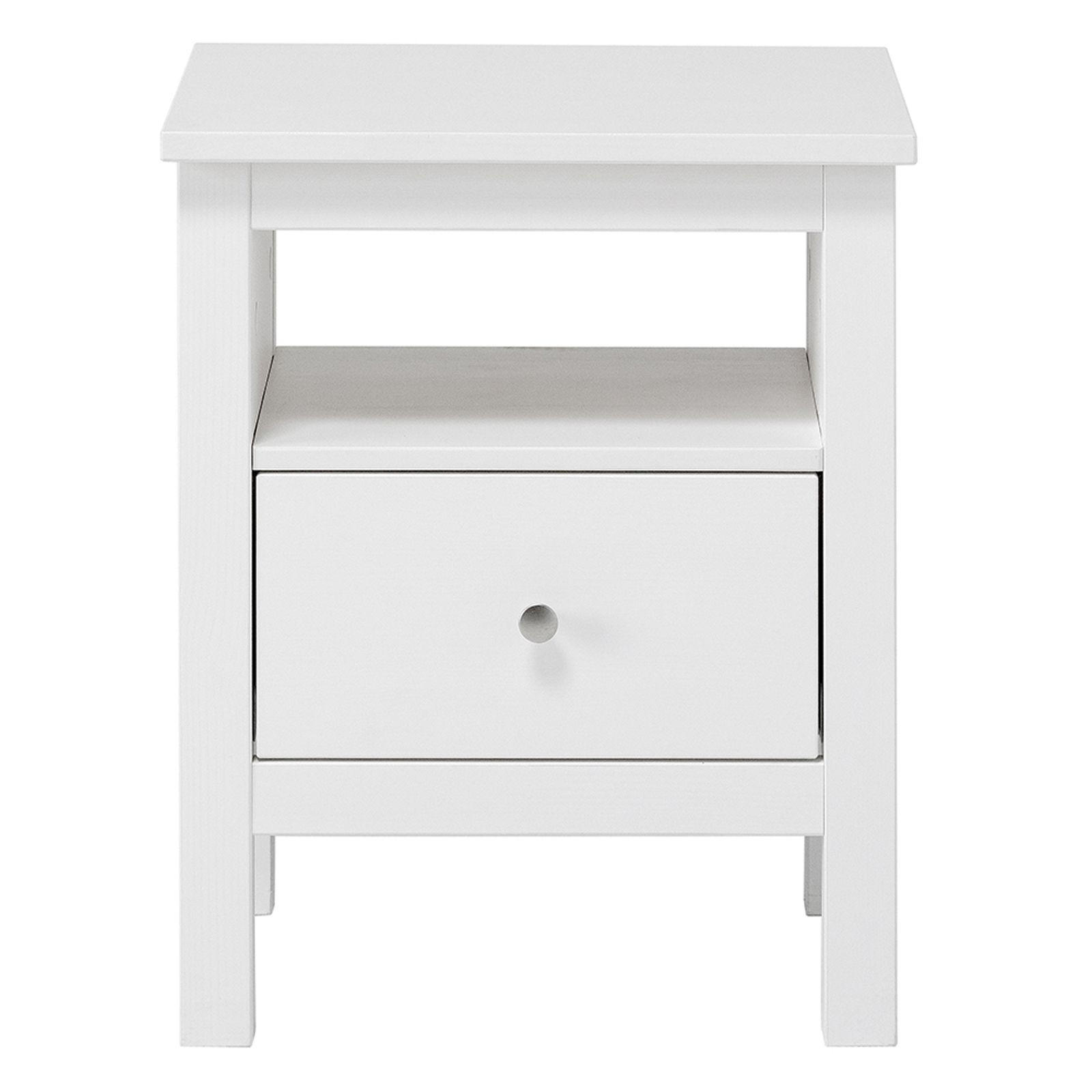 NACHTTISCH Massivholz 37/45/55 cm - Weiß, Holz (45/55/37cm) - hagge home