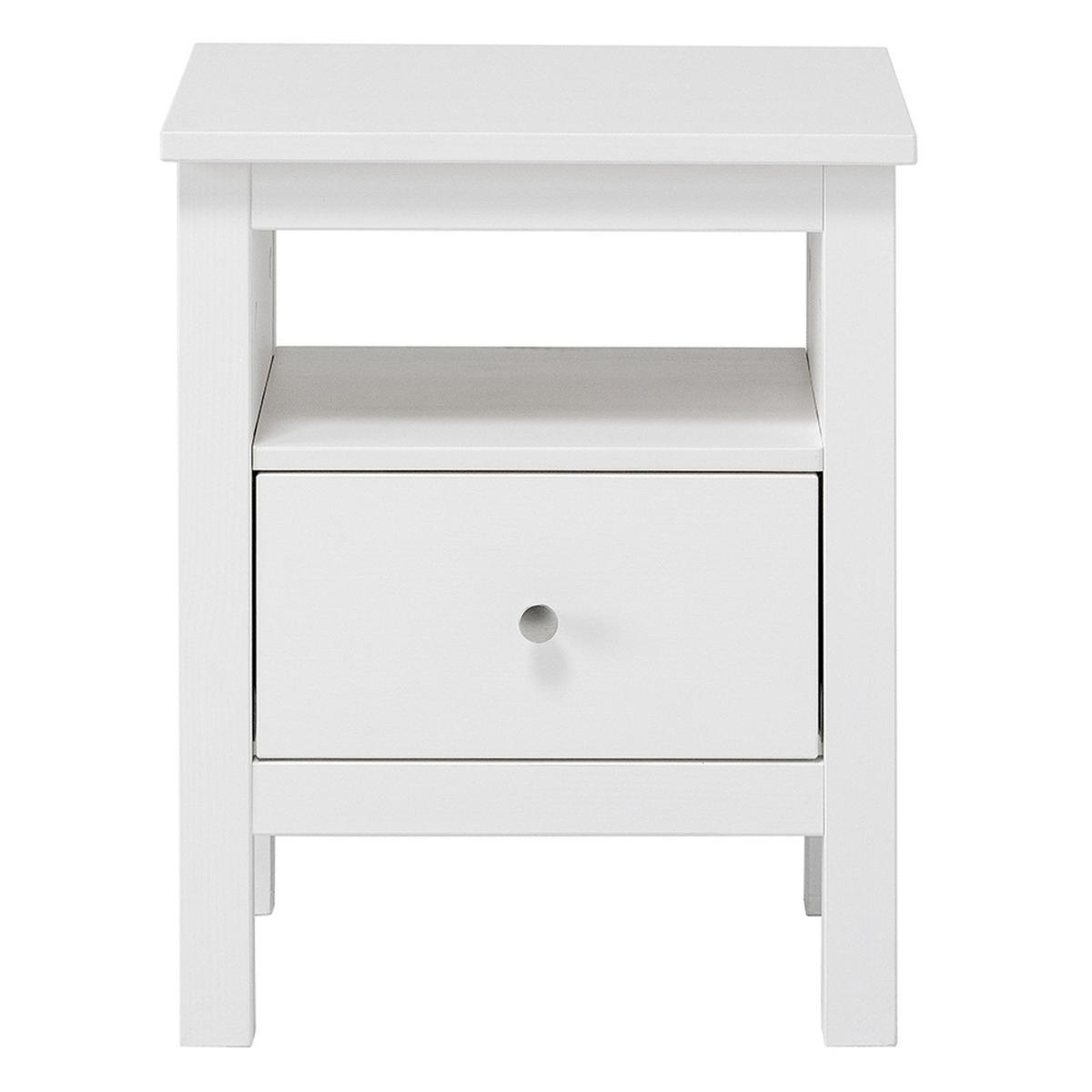 NACHTTISCH Massivholz 37/45/55 cm - Weiß, Holz (45/55/37cm) - hagge home