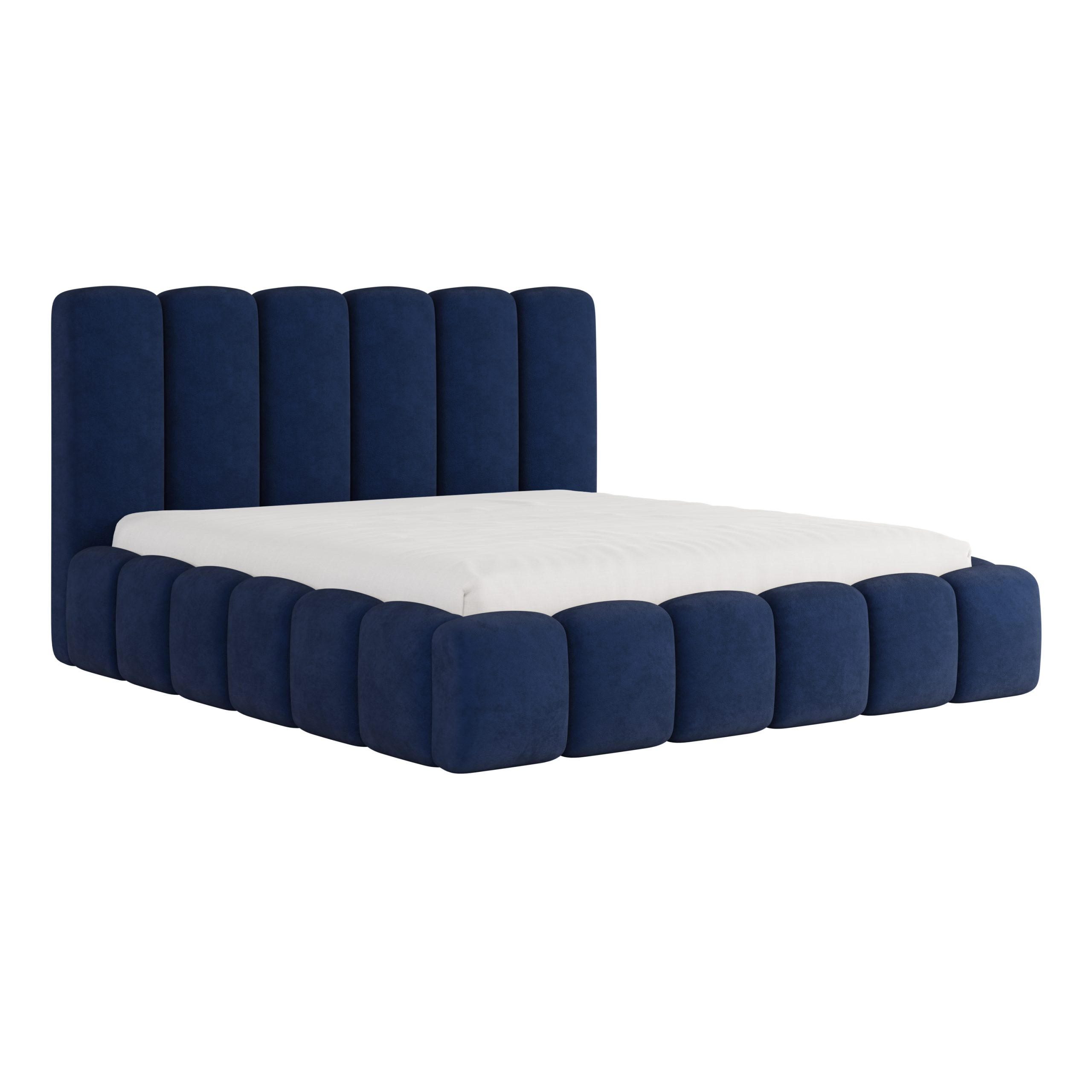 POLSTERBETT Doppelbett Svenstorp Dunkelblau 180x200 cm - Dunkelblau, Textil (180/200cm) - Meblito
