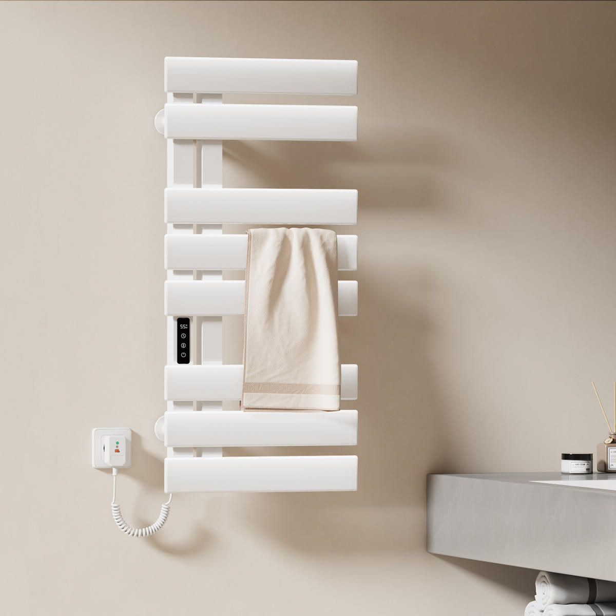 HEIZKÖRPER Elektrisch WLAN Thermostat Weiß - Weiß, Metall (40/85/11cm) - EMKE