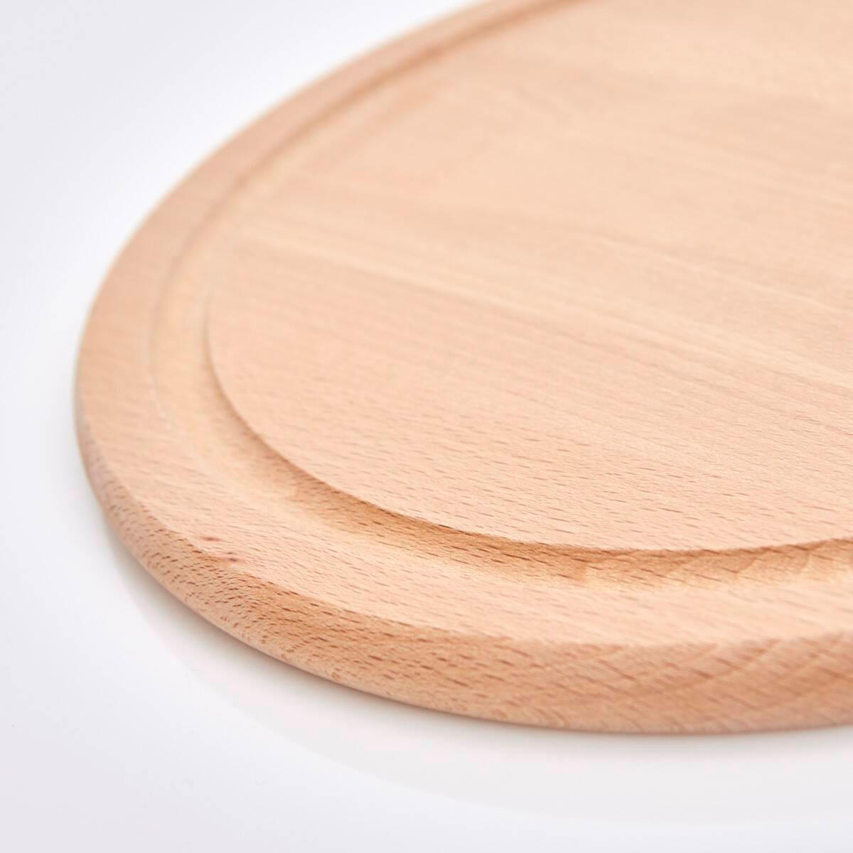 SCHNEIDEBRETT Buchenholz Ø 25 cm - Braun, Holz (25/25cm)