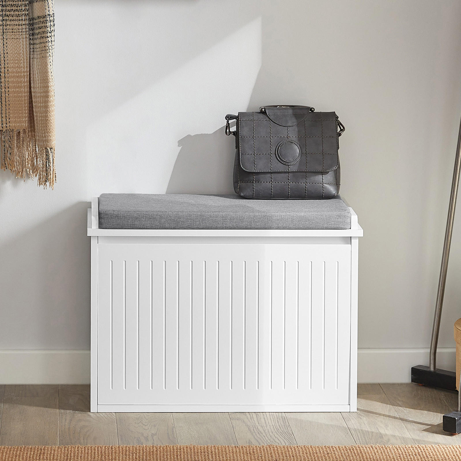 SCHUHSCHRANK Weiß - Weiß, Holzwerkstoff (62/46/26cm) - SoBuy