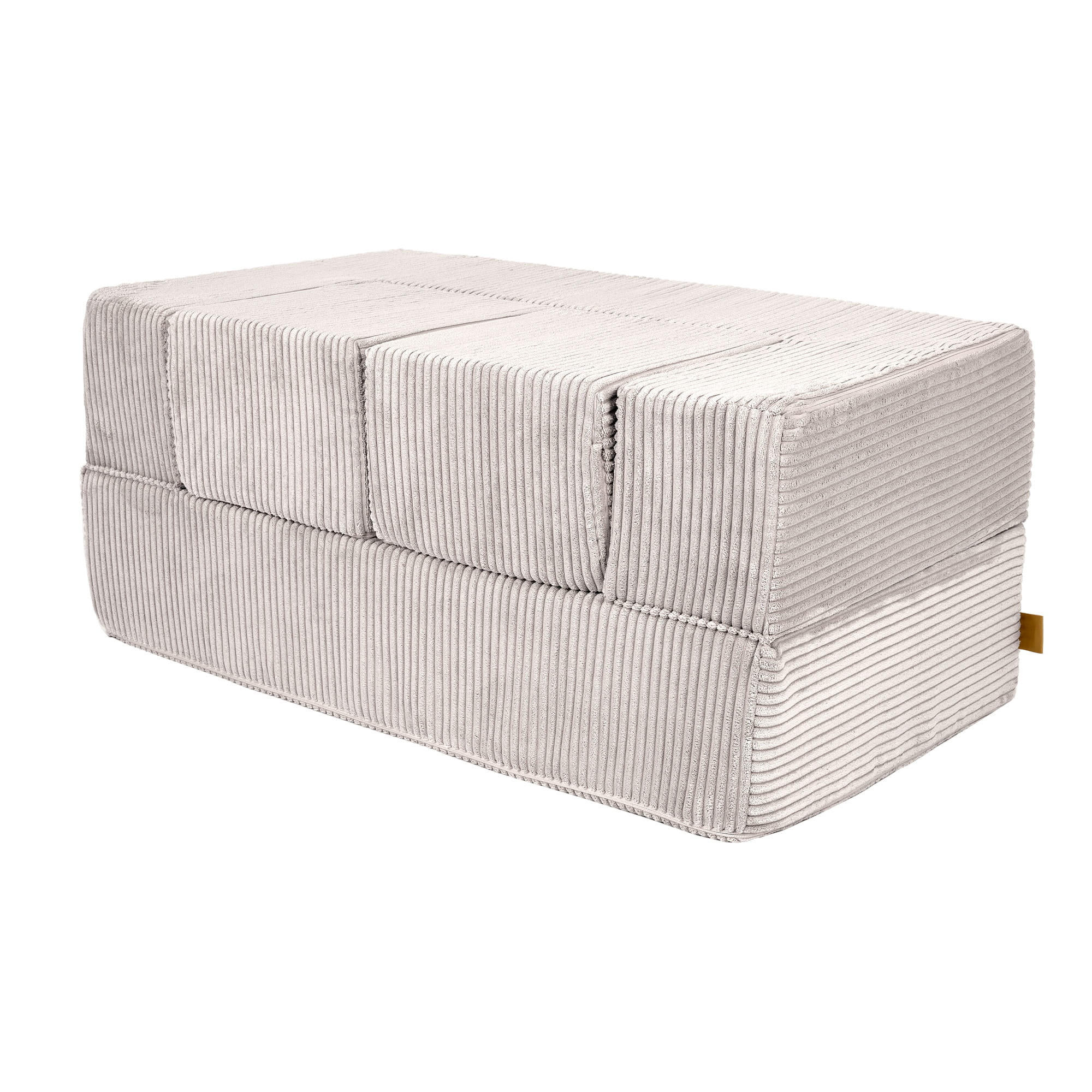 KINDERSOFA, Aesthetic, Cube, Ecru - Ecru, Textil (96/40/50cm) - MeowBaby