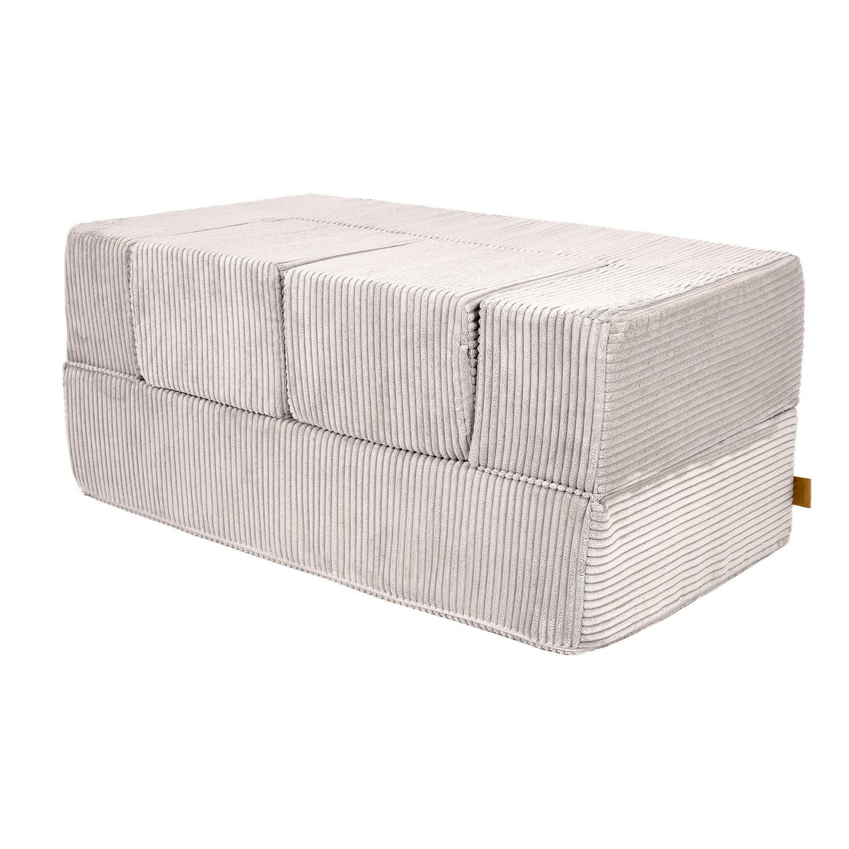 KINDERSOFA, Aesthetic, Cube, Ecru - Ecru, Textil (96/40/50cm) - MeowBaby