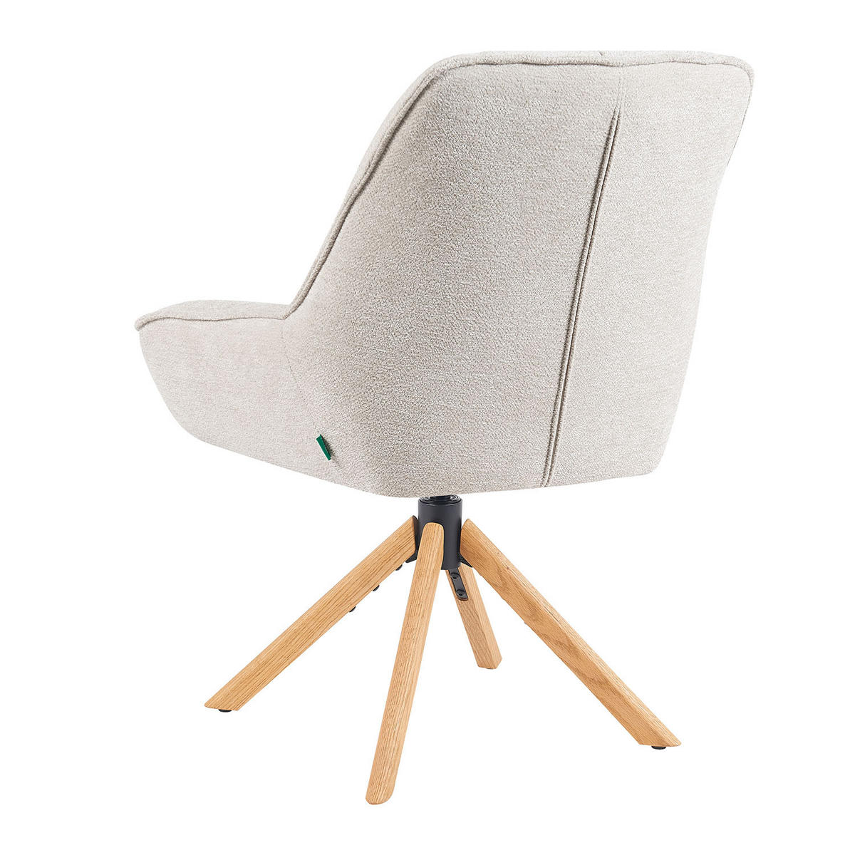 DREHSTUHL Mika-Leon - Honigeiche/Creme, Eichenholz/Holz (60/88/68cm) - DUBI Möbel