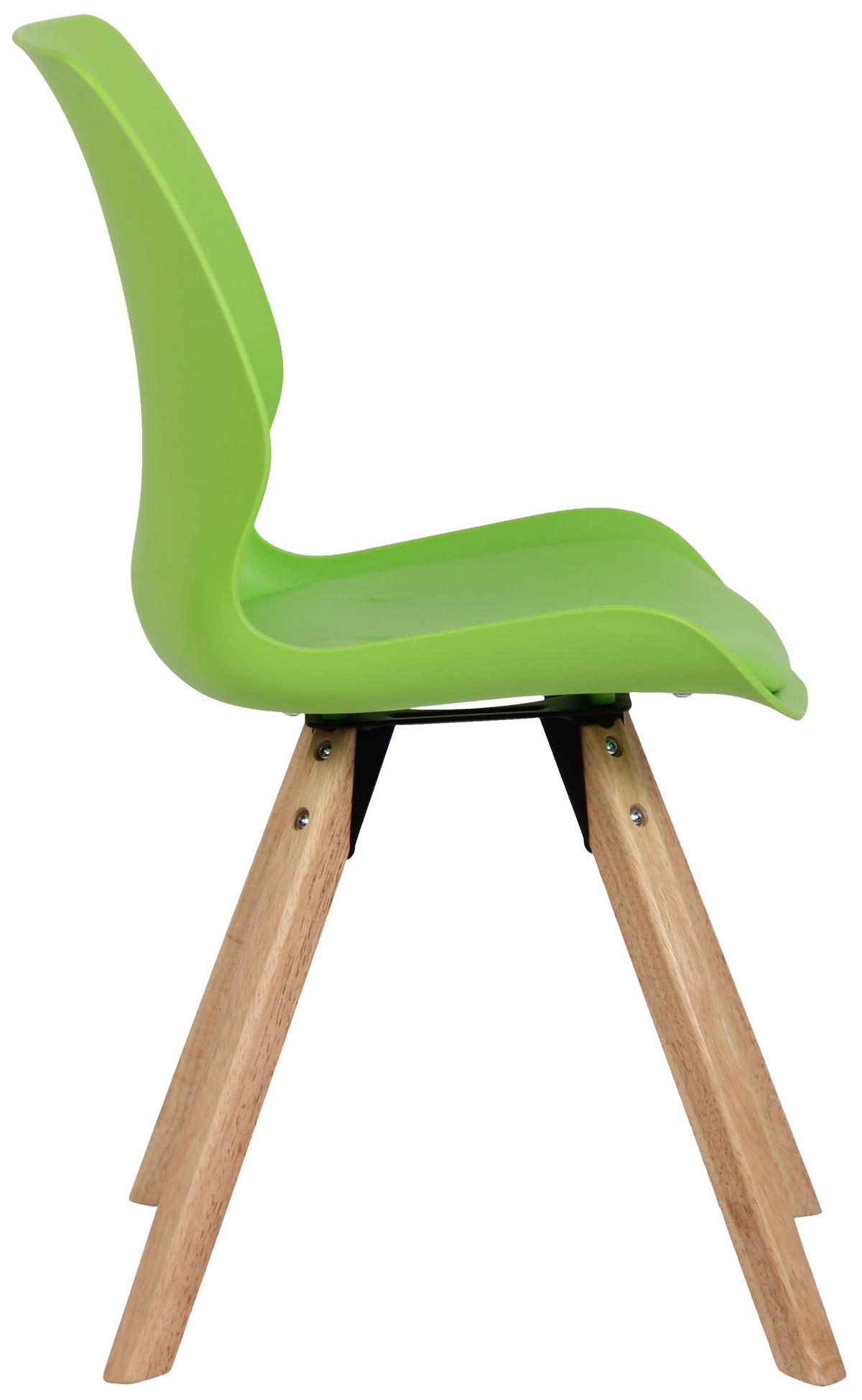 STUHL Kunststoff grün - Eukalyptusholzfarben/Grün, Holz/Kunststoff (49/87.5/58cm) - CLP