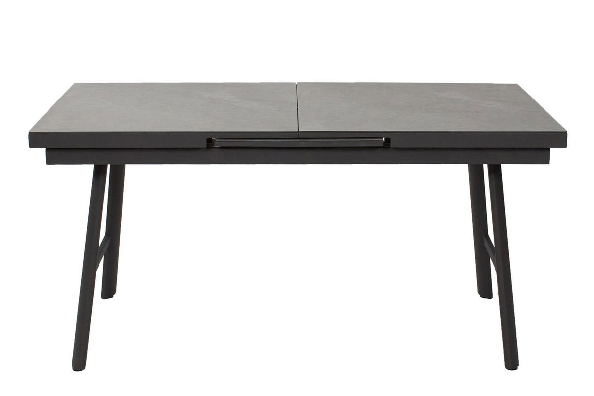 GARTENTISCH Burundi 160/210x90x77,5 cm, Keramik, Anthrazit - Anthrazit, Keramik (90/160/77.5cm) - dasmöbelwerk