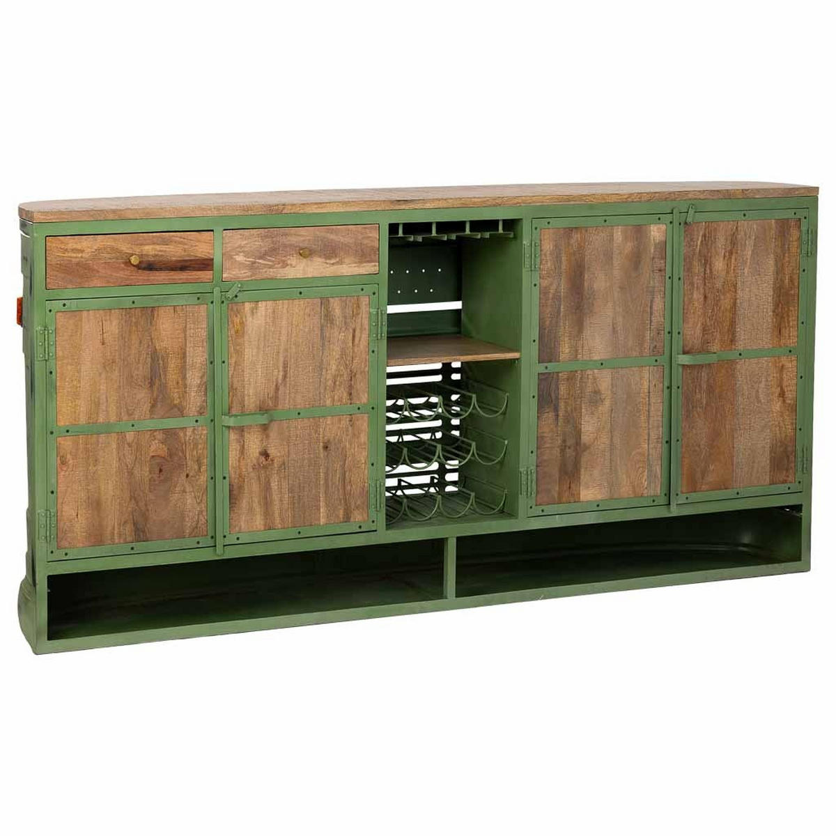 WEINREGAL, grün, 241x40x108cm - Grün, Metall (241/108/40cm) - Wanderlust