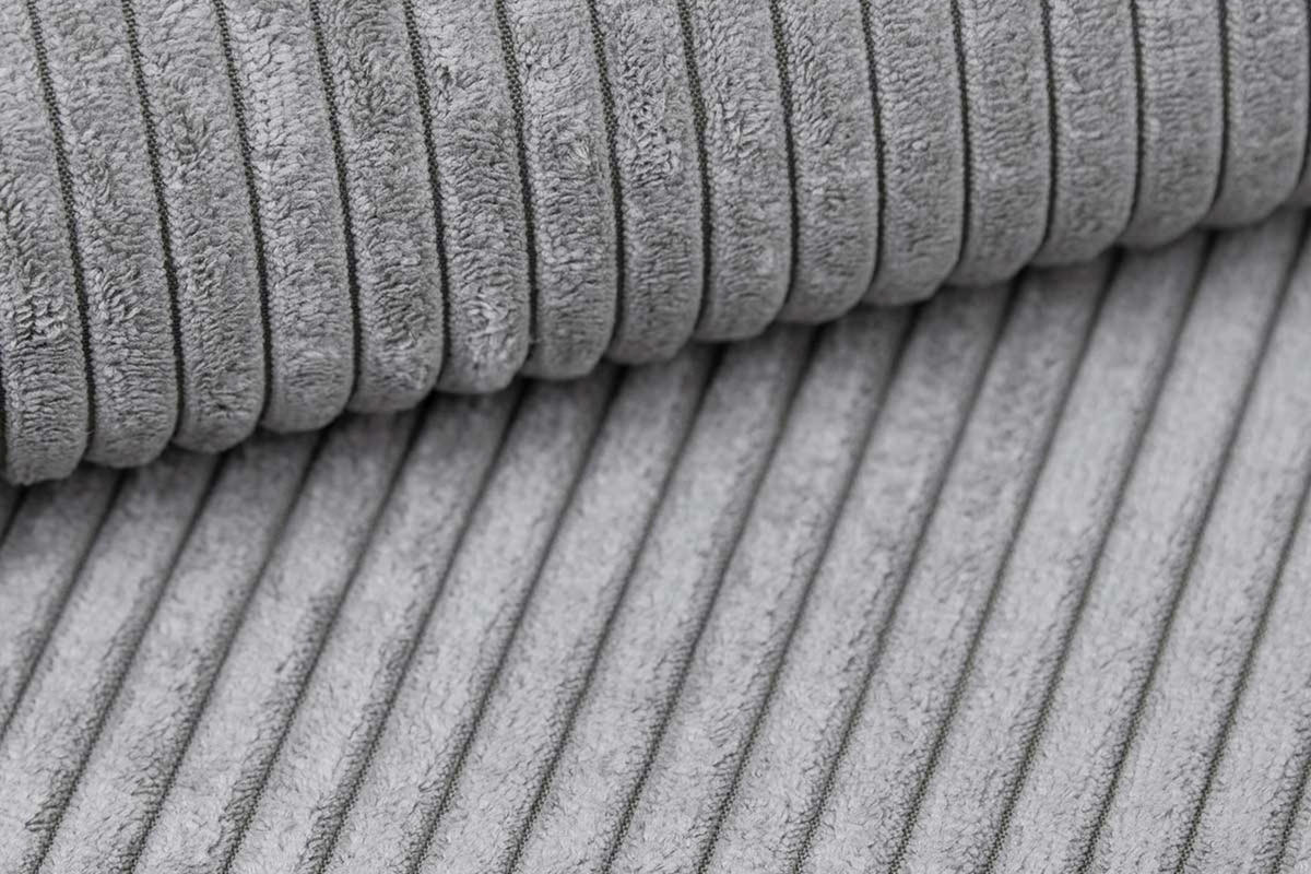 BOXBETT MIDI 140/200 in Cord Hellgrau H3 - Hellgrau, Holz/Holzwerkstoff (140/200cm) - Deine Möbel 24