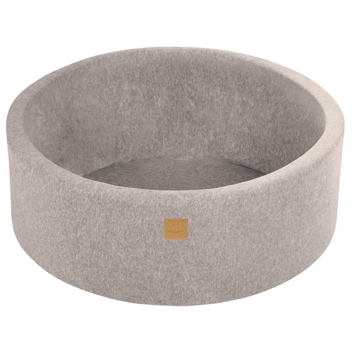 BÄLLEBAD für Kinder, Samt, Hellgrau - Hellgrau, Textil (90/90/30cm) - MeowBaby