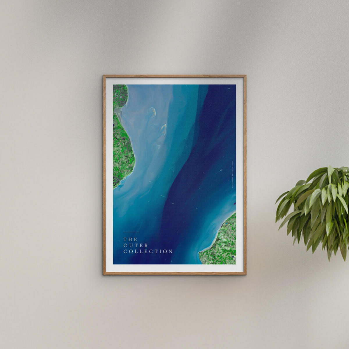 POSTER mit Rahmen Arch Atelier - The Outer Collection – 004 - Blau/Eichefarben, Holz/Papier (30/40cm) - Poster&Frame