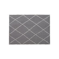 FUSSMATTE Washables Rautenmuster, Polyamid, Grau, 66 x 90 cm - Grau, Kunststoff (66/90cm) - Gift Company
