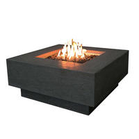 FEUERSTELLE Manhattan in Beton-Optik dunkelgrau aus Faserbeton - Dunkelgrau, Stein (98/46/98cm) - Elementi